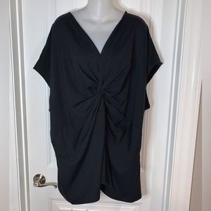AVA & VIV Plus Black Twist Top NWOT